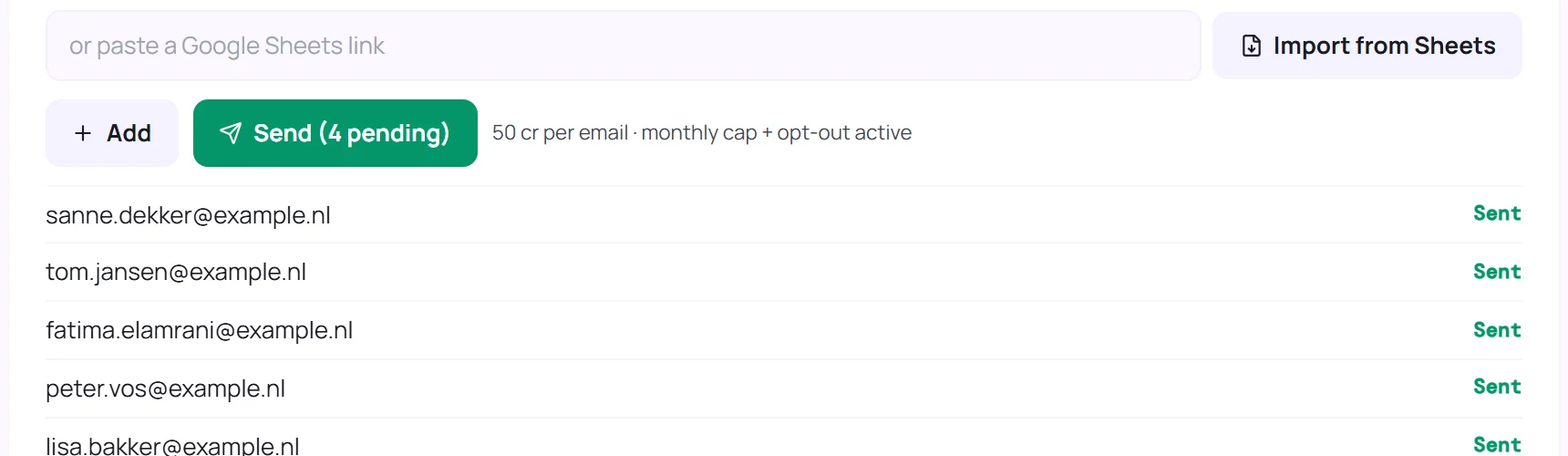 Review campaign in the dGENIX dashboard